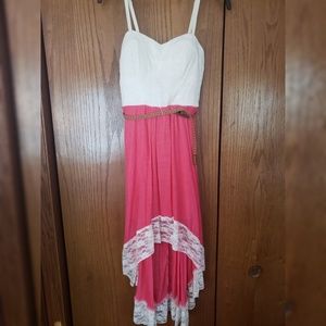 High low spaghetti strap dress